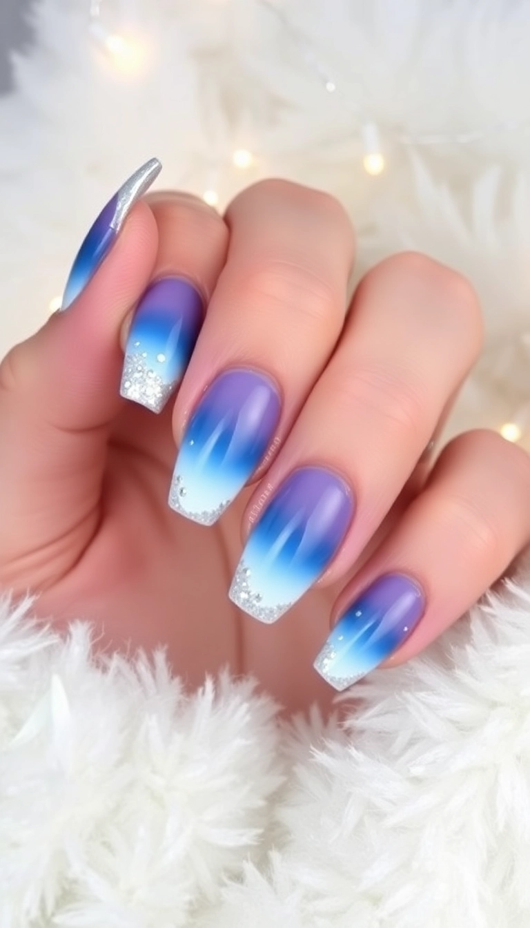 21 Jaw-Dropping Winter Nail Designs That Will Leave You Speechless (Don't Miss #8!) - 2. Icy Ombré Elegance