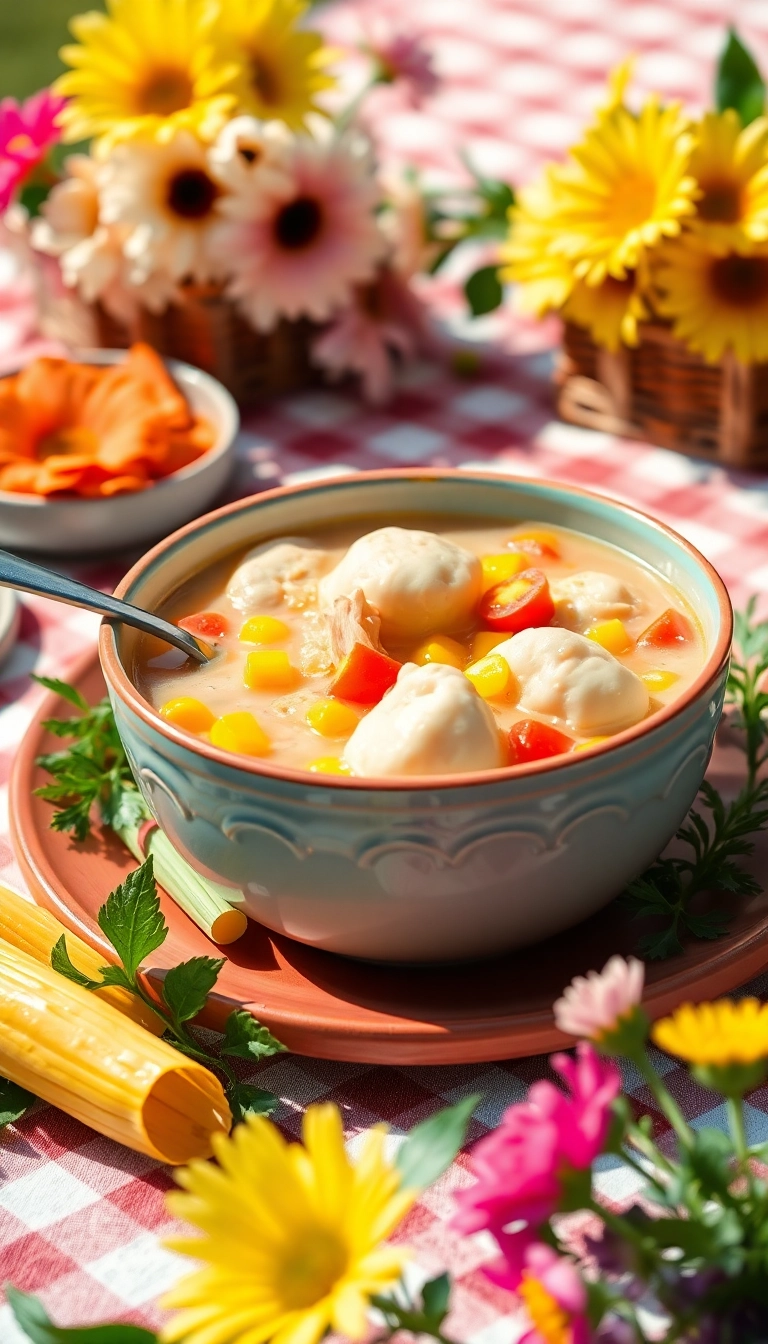 21 Chicken and Dumpling Soup Ideas That Will Warm Your Heart (And Your Belly!) - 13. Chicken and Dumpling Soup with Corn