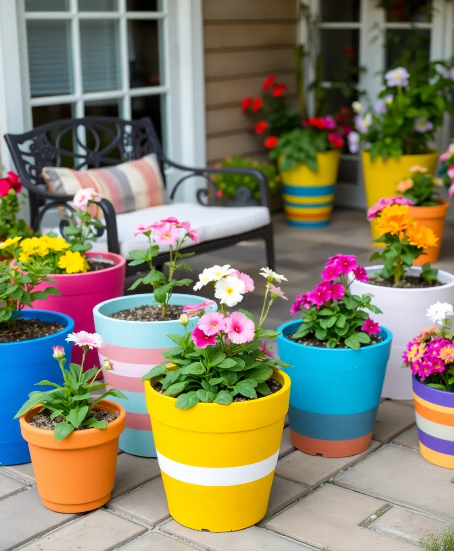 25 Easy DIY Home Decor Projects You Can Do This Weekend (You Won't Believe #12!) - 5. Painted Flower Pots