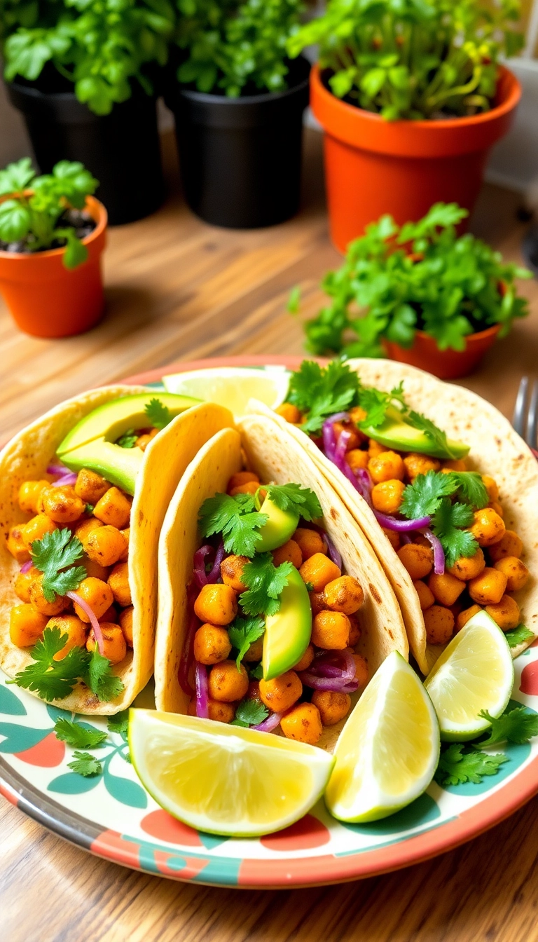 23 Dinner Plans Ideas That'll Make You Excited for Mealtime! - 4. Spicy Chickpea Tacos