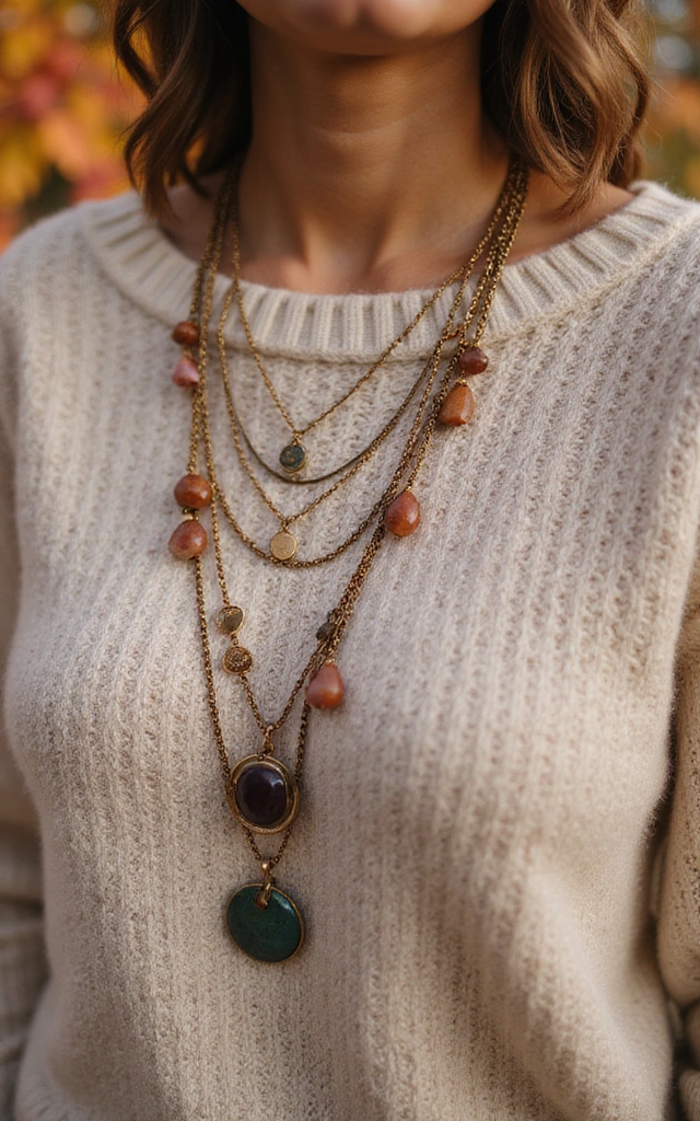 14 Fall Fashion Trends That'll Keep You Cozy and Chic This Season! - 12. Layered Necklaces