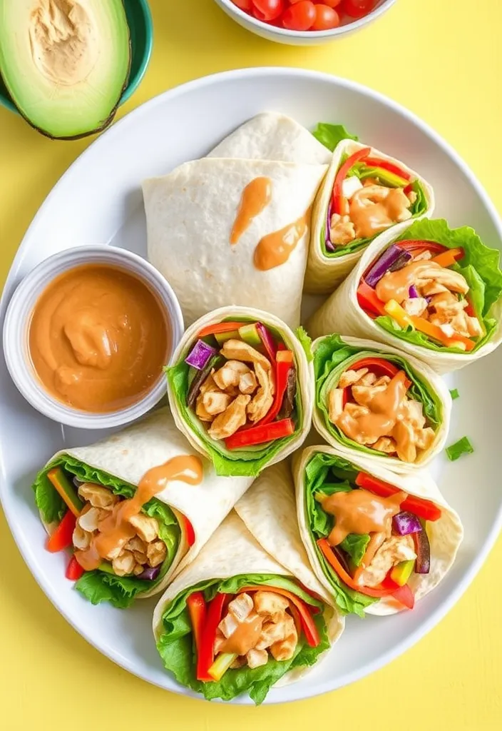 15 Quick Dinner Recipes That'll Save You Time and Impress Your Family (You Won't Believe #7!) - 10. Thai Peanut Chicken Wraps