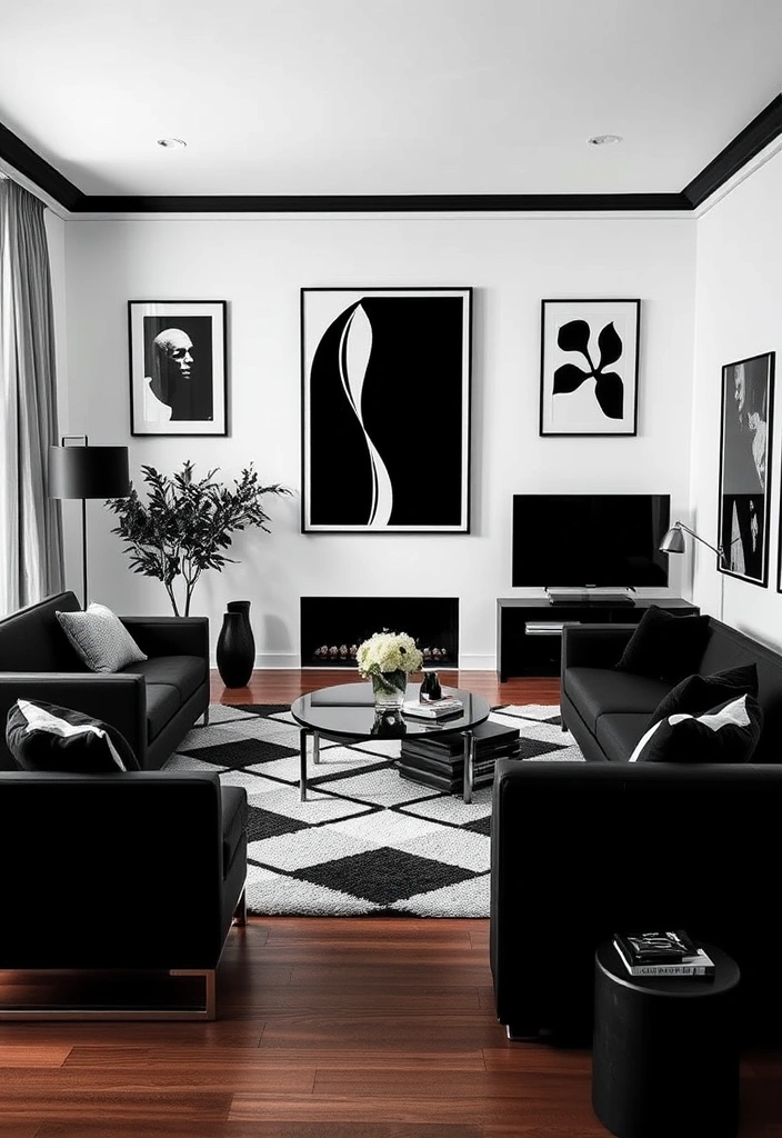 19 Gorgeous Mid-Century Modern Color Palettes That Will Inspire Your Next Project (You’ll Love #10!) - 5. Bold Black and White