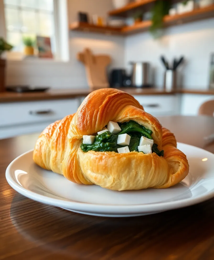 20 Breakfast Ideas That Will Change Your Morning Game (You Won’t Want to Skip #9!) - 19. Spinach and Feta Stuffed Croissant