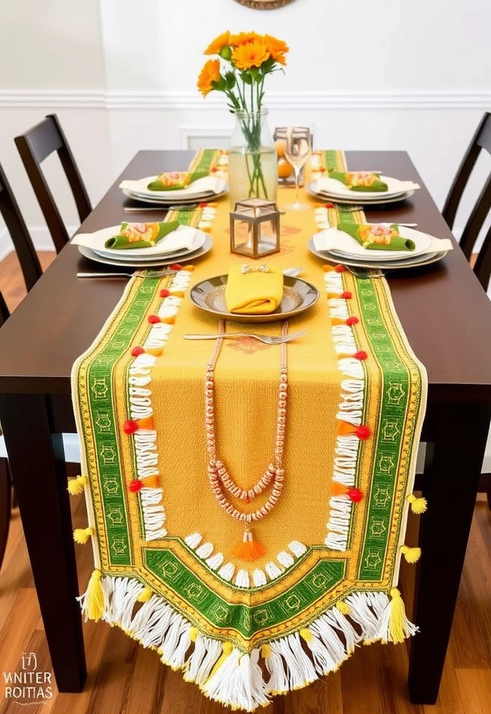 12 DIY Republic Day Decor Ideas That Are Easier Than You Think! - 11. DIY Table Runner