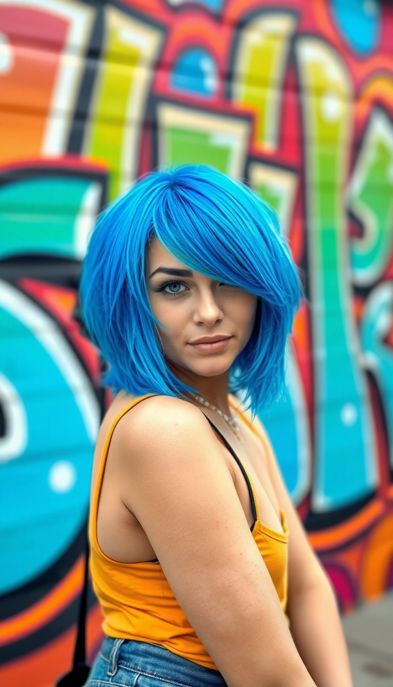 28 Medium Shag Hairstyles That Will Transform Your Look Instantly (You Won't Believe #15!) - 14. Bold Color Shag