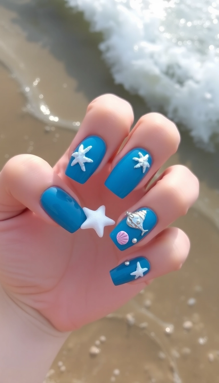 27 Beach Nails Designs That Will Make You Dream of Sunshine (You Won't Believe #15!) - 3. Under the Sea Nails