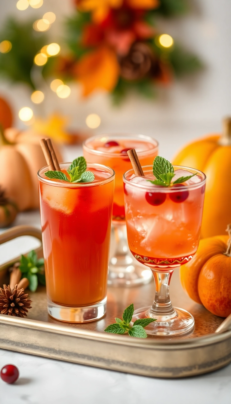 25 Friendsgiving Dinner Party Ideas That Will Make You the Host of the Year! - 4. Whimsical Thanksgiving-Themed Cocktails