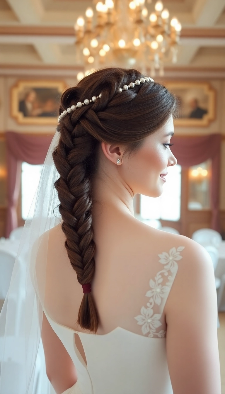 25 Romantic Wedding Hairstyles That Will Make Your Heart Melt (Especially #12!) - 15. Vintage-Inspired Braided Crown