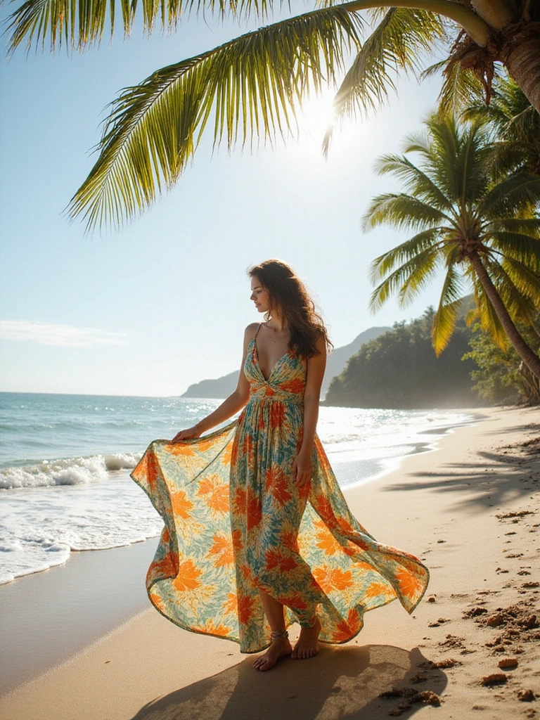 21 Trendy Beach Outfits for Miami in May (Get Ready to Turn Heads!) - 2. Breezy Maxi Dress