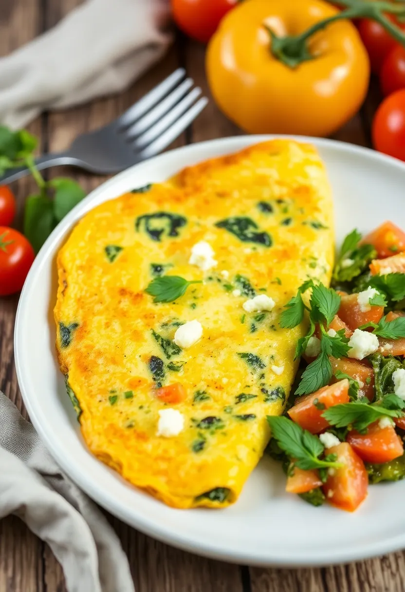 12 Healthy Breakfast Ideas That Are Surprisingly Delicious (Especially #8!) - 4. Spinach and Feta Omelette