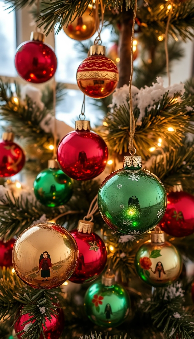 19 Nostalgic Vintage Christmas Decor Inspirations That Will Transport You Back in Time (#9 Is a Must-See!) - 1. Classic Glass Ornaments