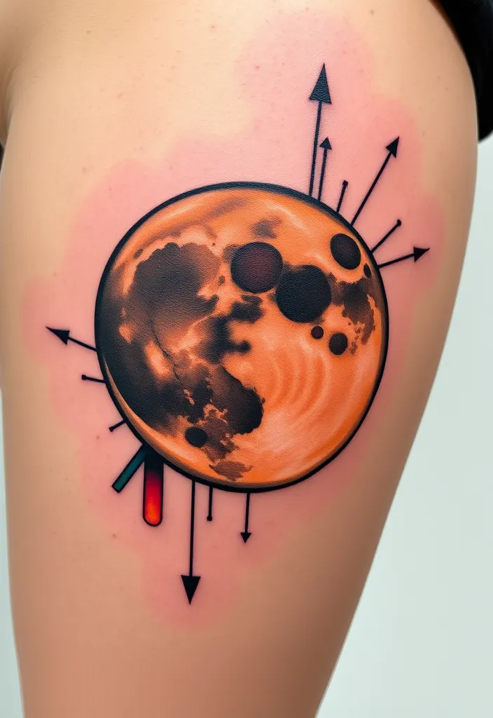 15 Stunning Moon Tattoo Designs That Will Inspire Your Next Ink Adventure! - 15. Abstract Moon