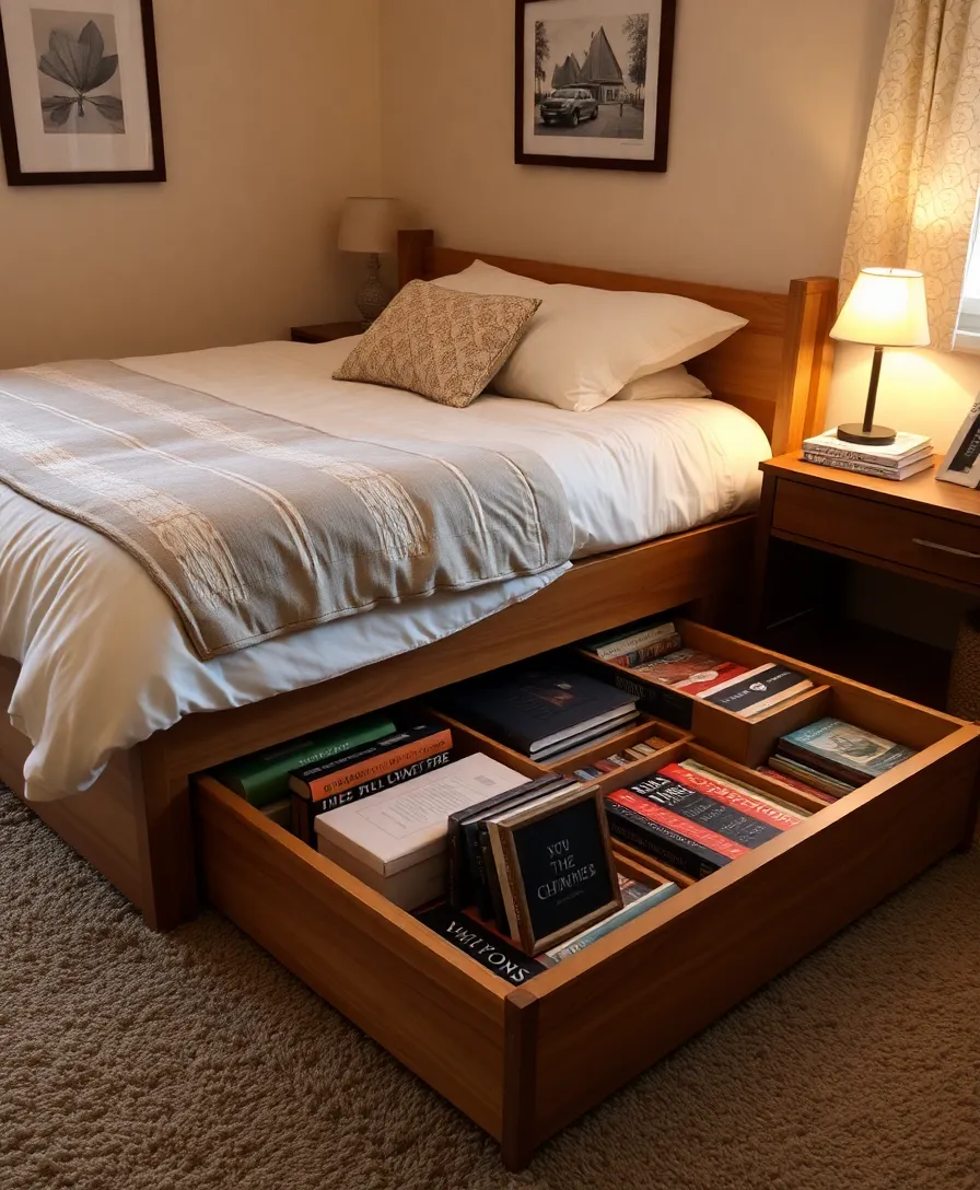 7 Stylish Book Storage Solutions for Small Apartments (You Won't Believe #3!) - 2. Under-Bed Storage: Clever and Discreet