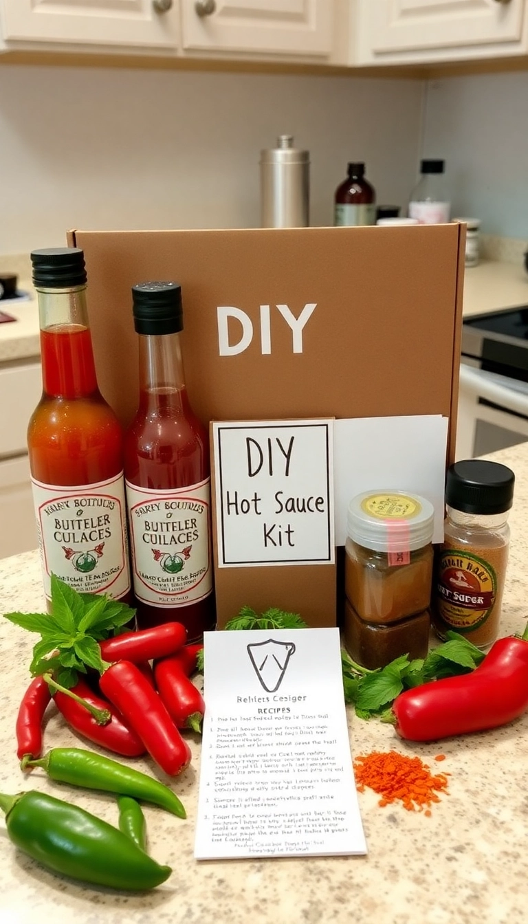 21 Cute Valentine's Day Gifts for Him That Will Melt His Heart (You Won't Believe #7!) - 15. DIY Hot Sauce Kit