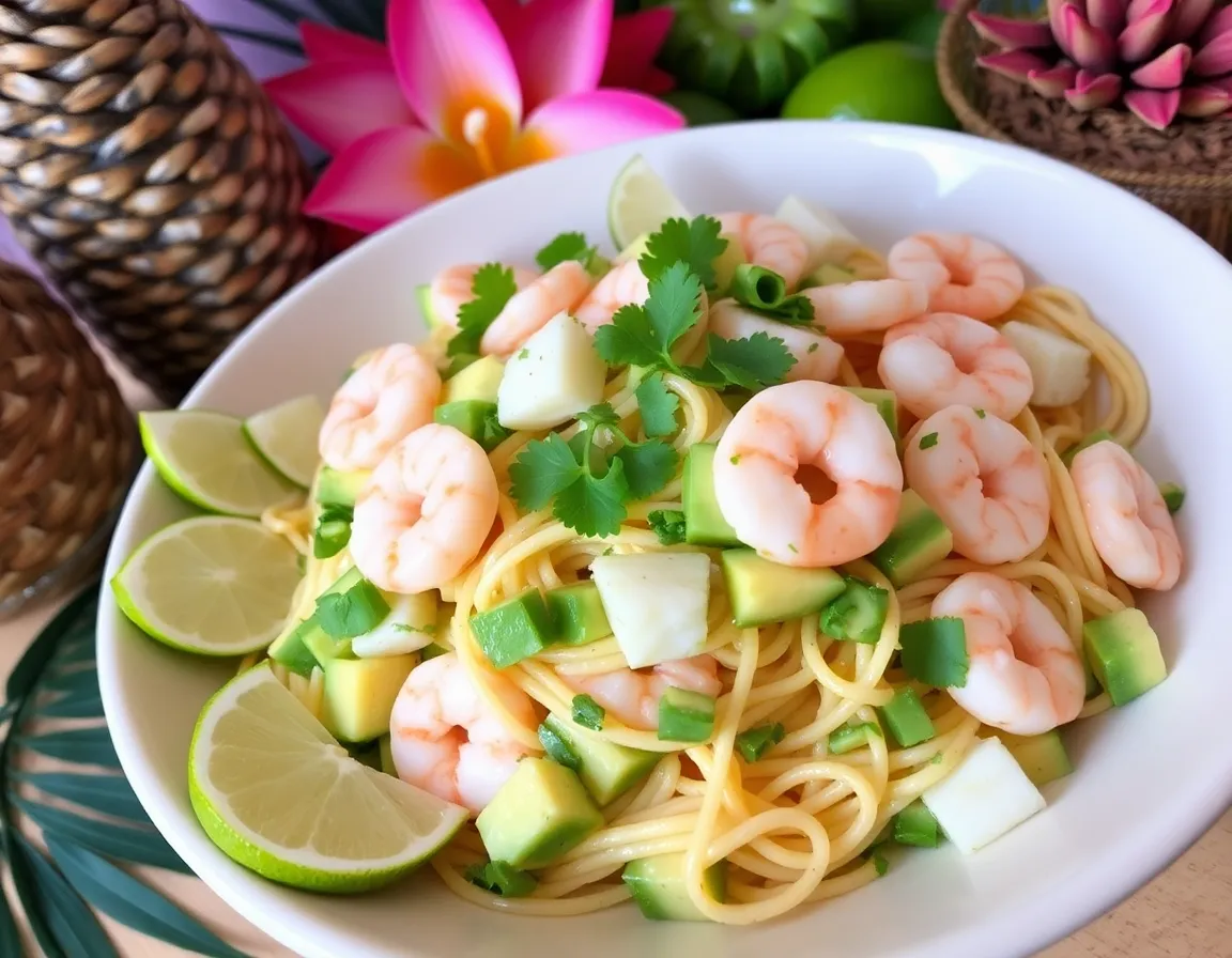 13 Seasonal Pasta Salad Recipes That Celebrate Fresh Ingredients All Year Long! - 7. Shrimp and Avocado Pasta Salad