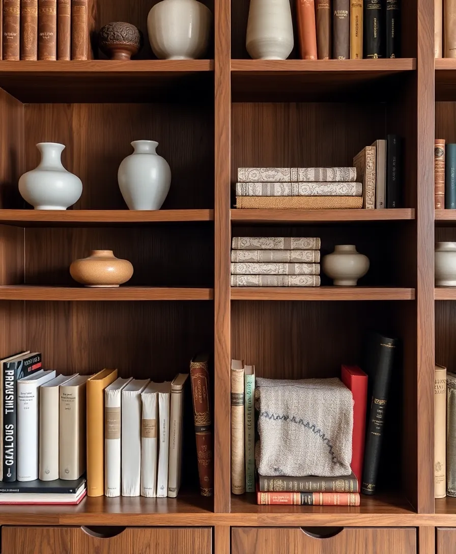 12 Stunning Bookshelf Decor Hacks to Elevate Your Space (Get Ready to Impress with #10!) - 7. Textural Variety