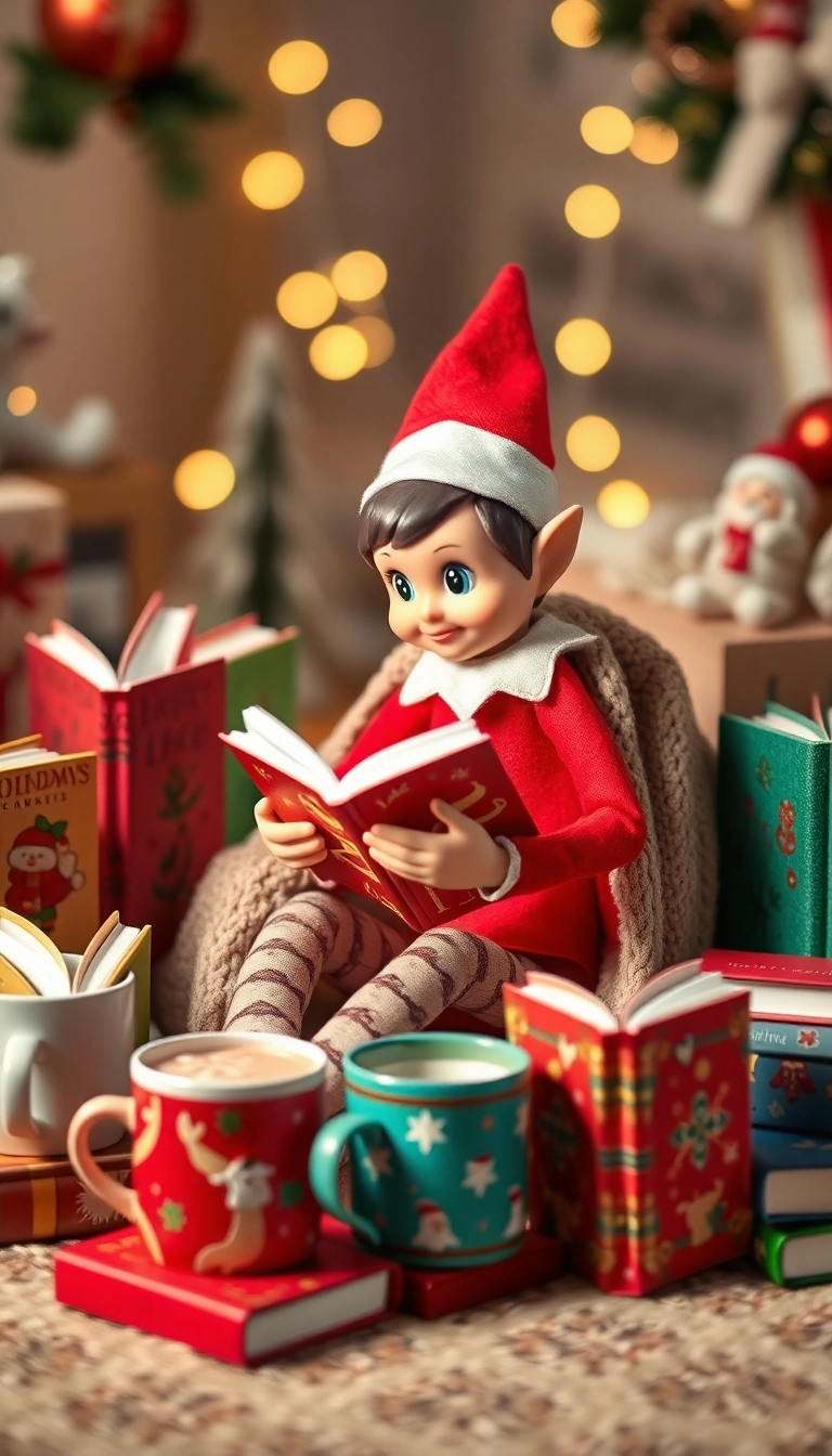 The Ultimate Guide to Funny Elf on the Shelf Fun: 10 Ideas You Can’t Miss! - 9. Elf’s Book Club