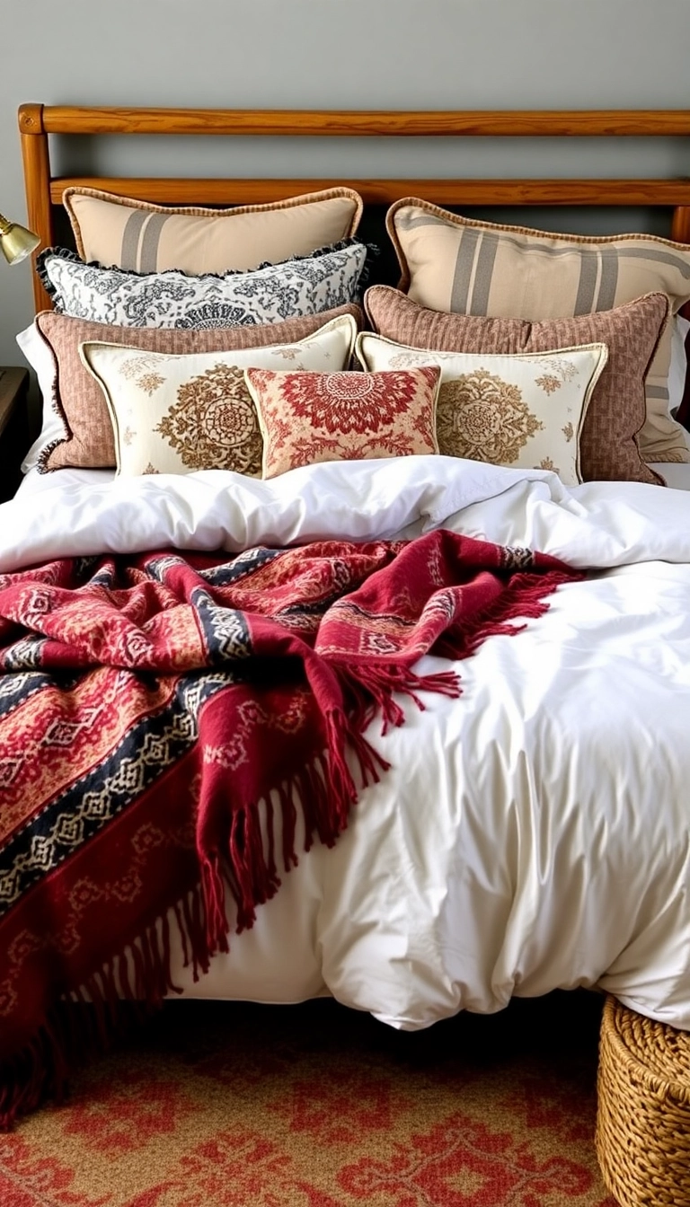 21 Cozy Boho Bedroom Ideas That'll Make You Feel Like You’re on a Permanent Vacation! - 21. Cozy Bedding