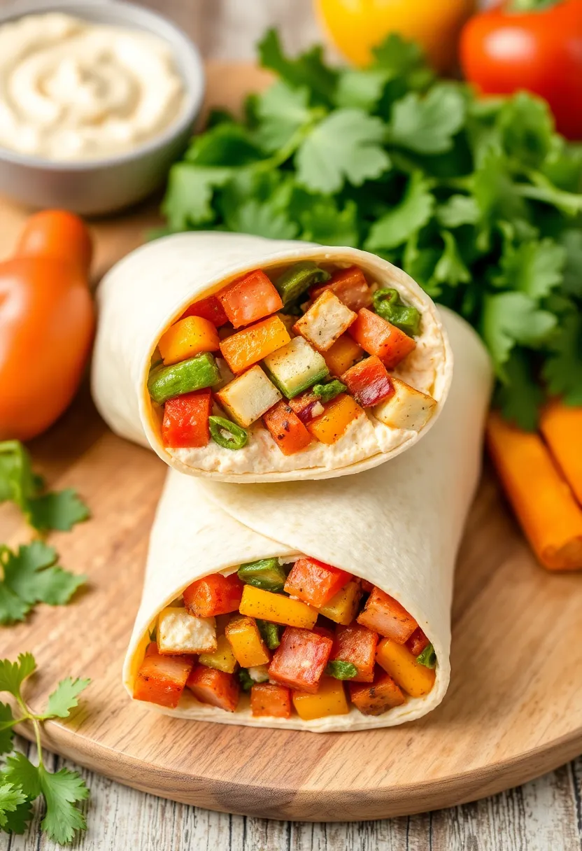 20 Self-Care Snack Recipe Ideas That Are So Delicious You Won't Want to Share! - 19. Roasted Veggie and Hummus Wrap