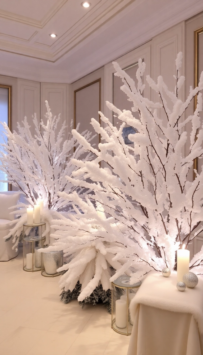 17 Elegant Christmas Decor Ideas That Will Make Your Home Shine Like a Star! - 15. Ethereal Snowy Decor