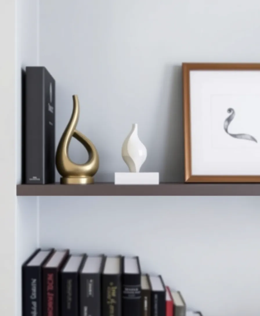 4 Minimalist Bookshelf Organization Tips for a Clutter-Free Home! - 4. Create a Visual Focal Point