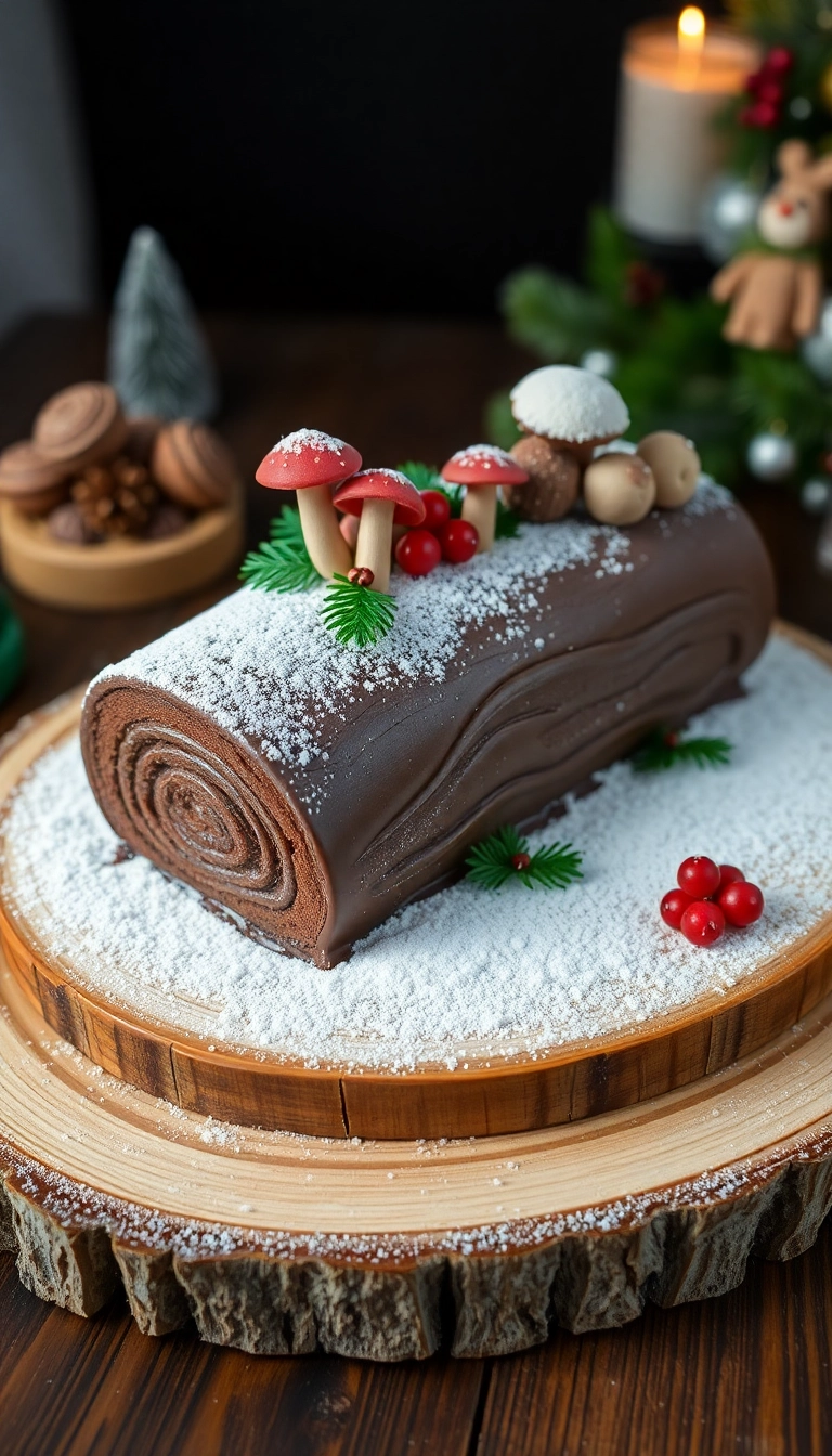 20 Delicious Christmas Eve Dinner Ideas to Impress Your Guests (You Won't Believe #12!) - 14. Chocolate Yule Log Cake