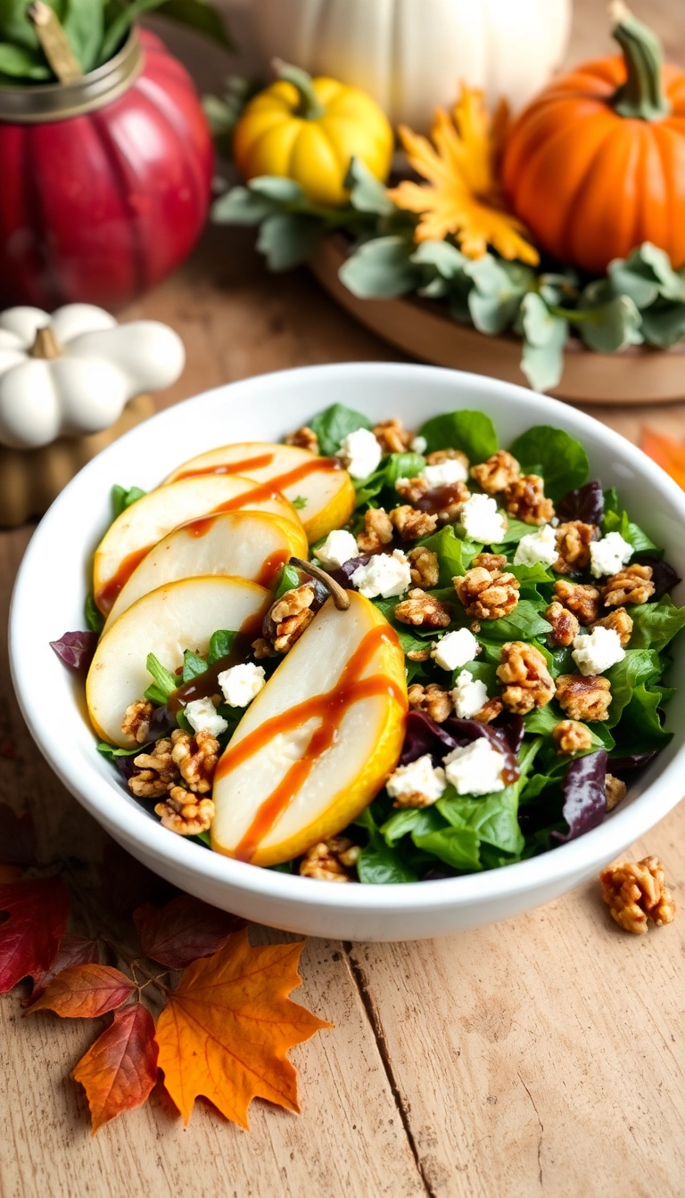 23 Thanksgiving Dinner Ideas That'll Make Your Feast Unforgettable! - 20. Pear and Gorgonzola Salad