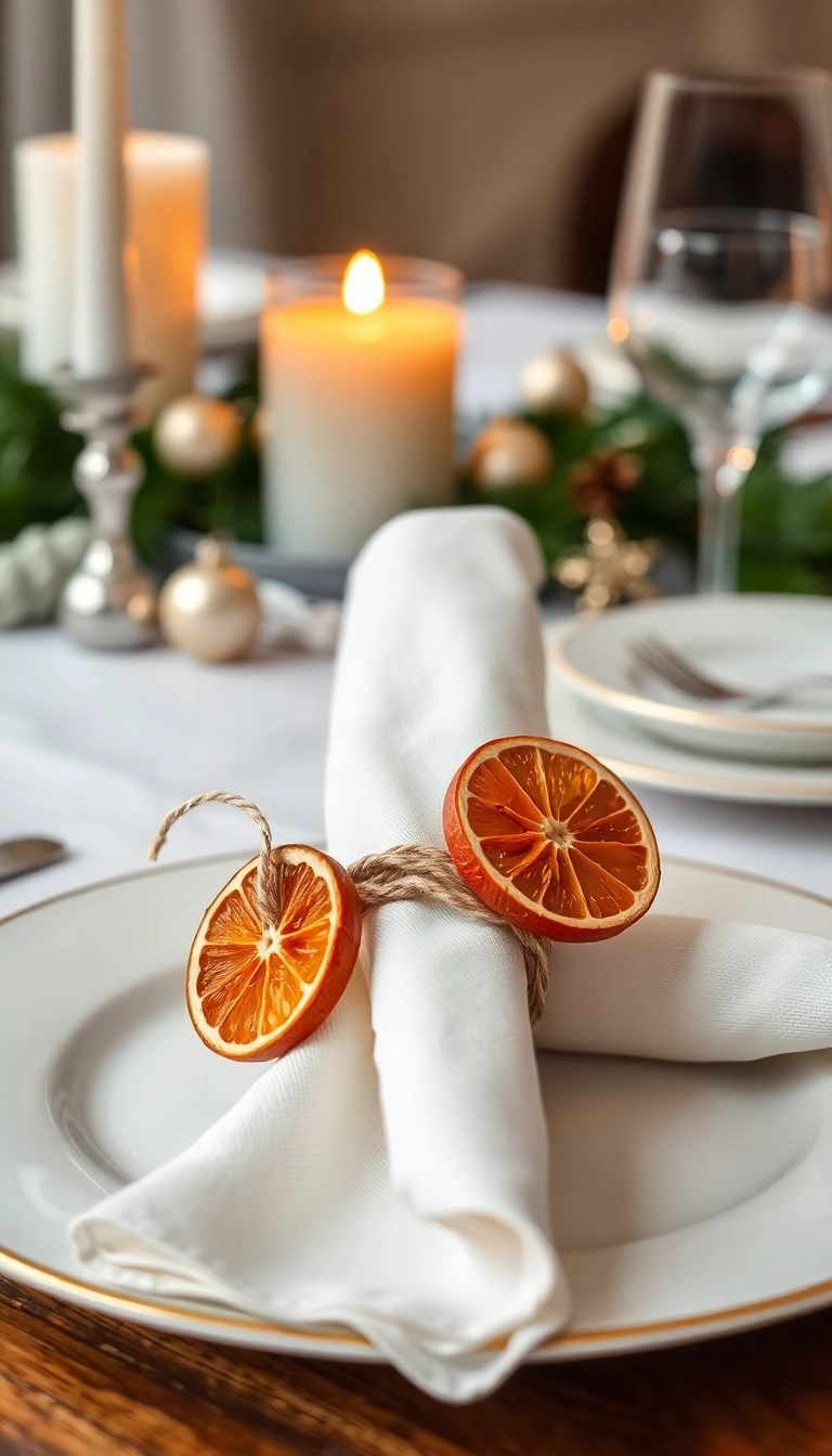 21 Creative DIY Christmas Place Setting Ideas That Will Wow Your Guests! - 2. Festive Napkin Rings