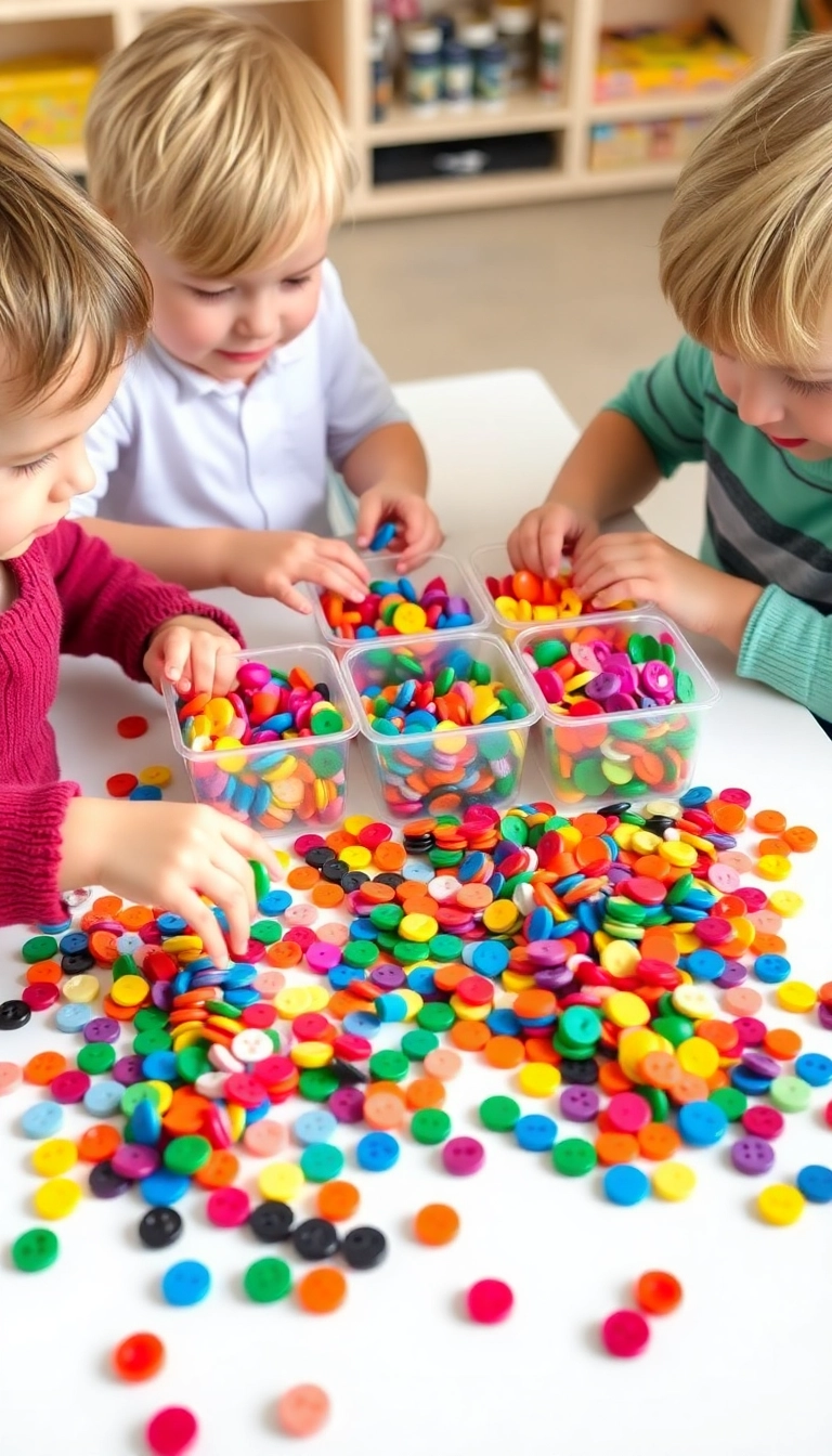 7 Easy Fine Motor Activities That Will Keep Your Kids Engaged (You Won't Believe #4!) - 7. DIY Button Sorting Game