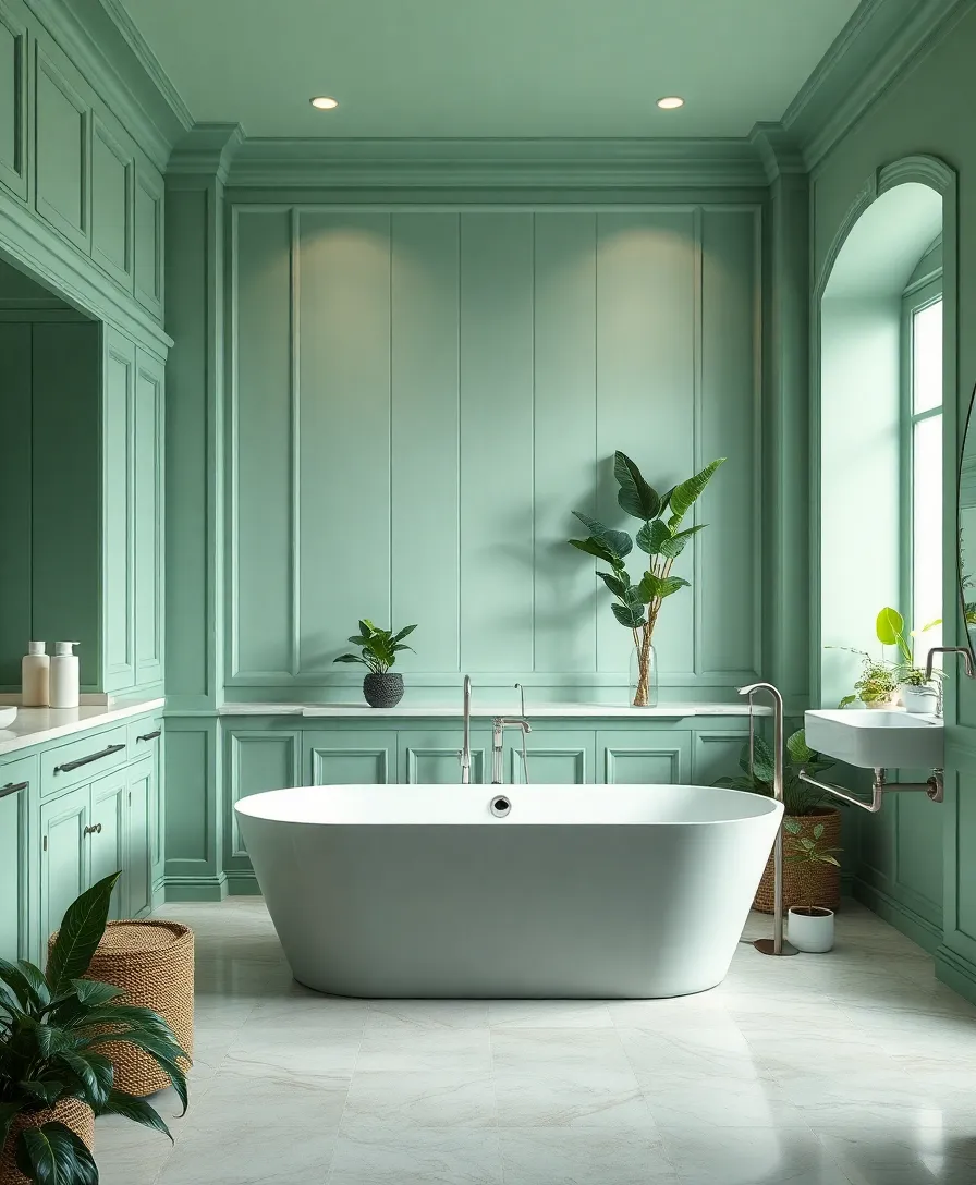 19 Modern Green Board Inspirations That Will Revamp Your Space! (Check Out #4!) - 9. Green Board Bathroom Oasis