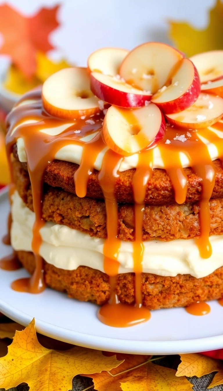 21 Fall-Themed Cake Ideas That'll Make Your Taste Buds Dance! - 2. Caramel Apple Cake