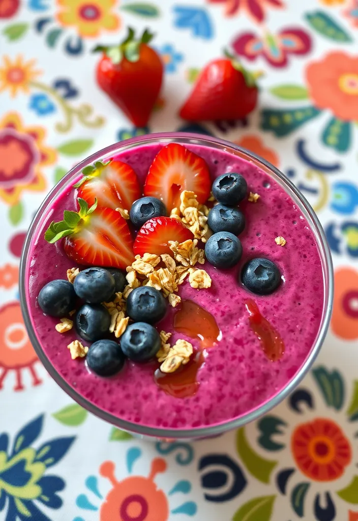 21 Quick and Healthy Meals You Can Make in Under 30 Minutes (Yum!) - 19. Berry Smoothie Bowl