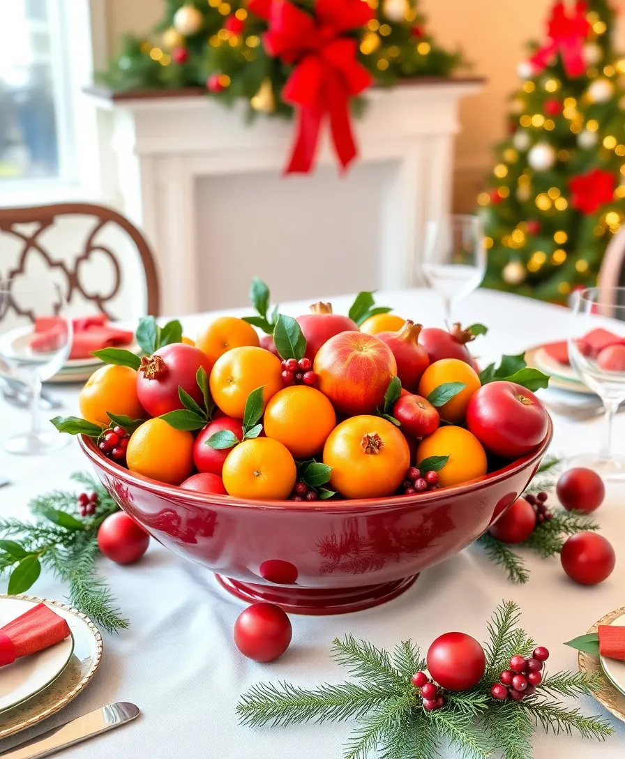 16 Gorgeous Christmas Table Decor Ideas That Will Dazzle Your Guests. - 10. Festive Fruit Centerpieces