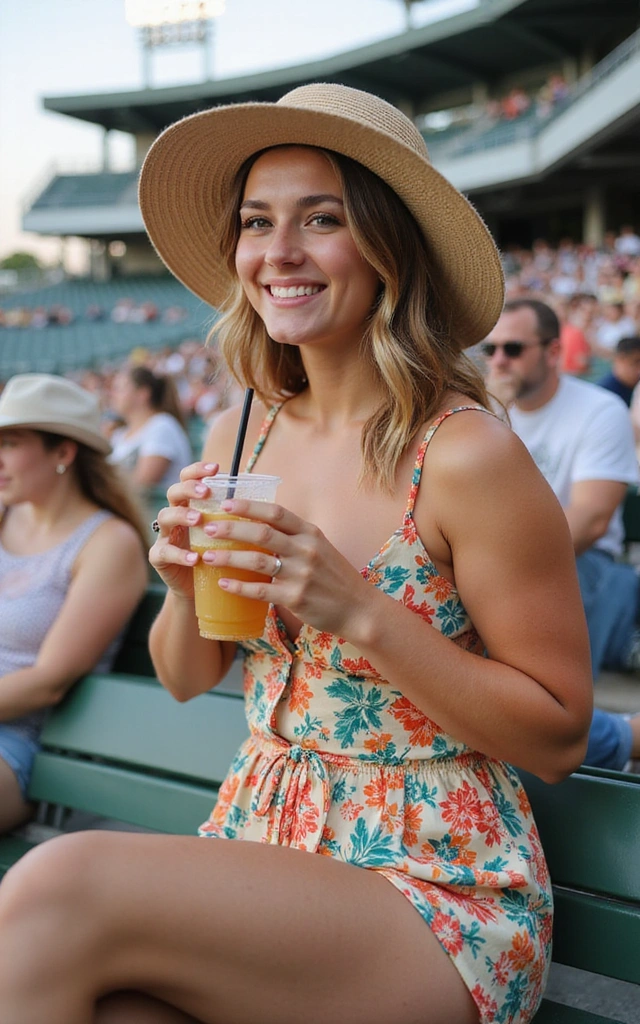 10 Baseball Game Outfit Ideas to Keep You Cool and Stylish This Summer! - 4. Chic Romper with a Sun Hat