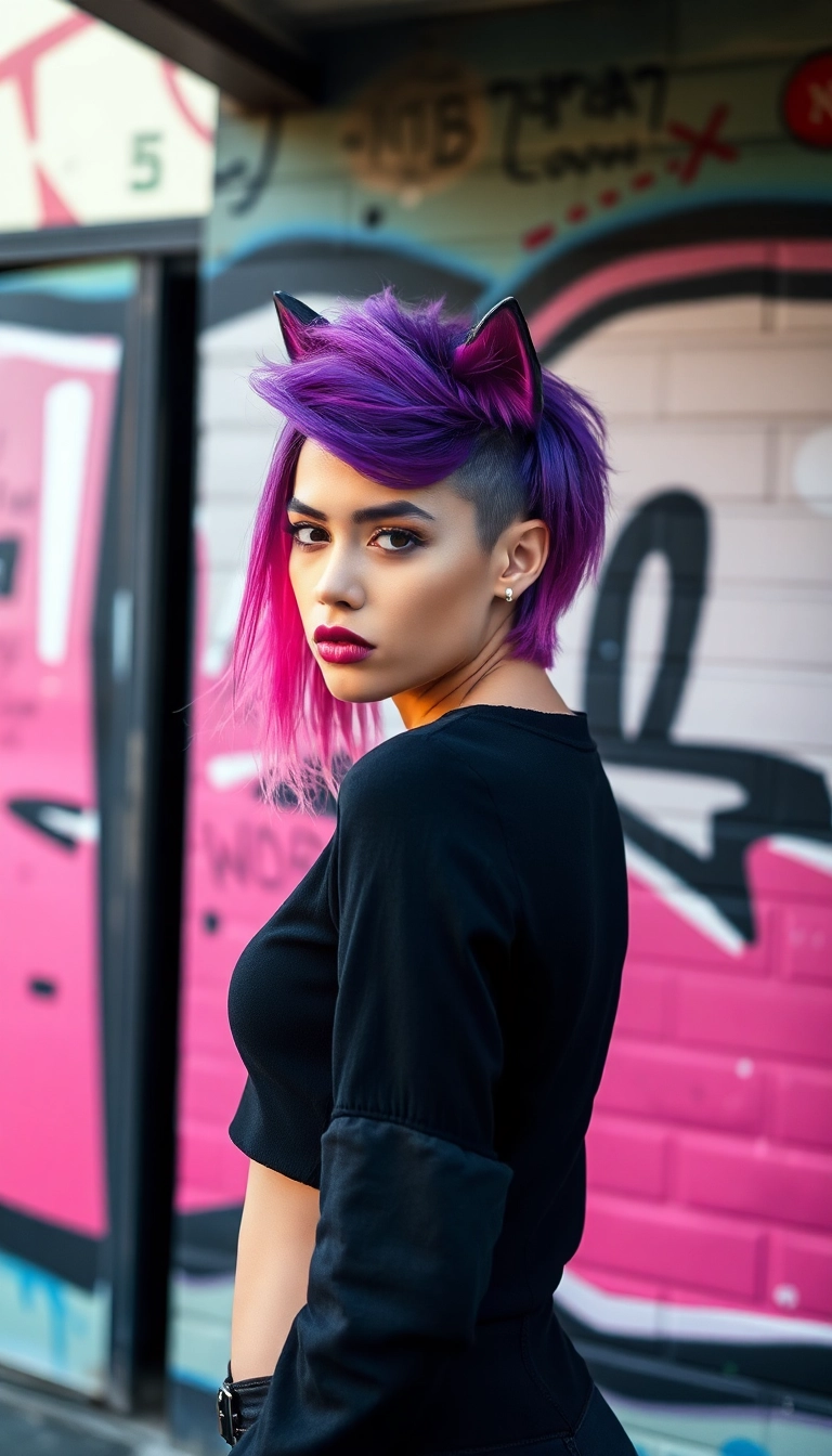 23 Wolf Cut Hair Ideas That Will Transform Your Look Instantly! - 9. Wolf Cut with Bold Colors