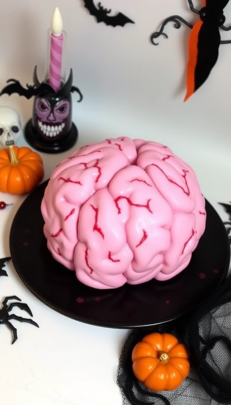 25 Spooky Dinner Ideas That'll Make Your Halloween Night Unforgettable! - 14. Brain Cake