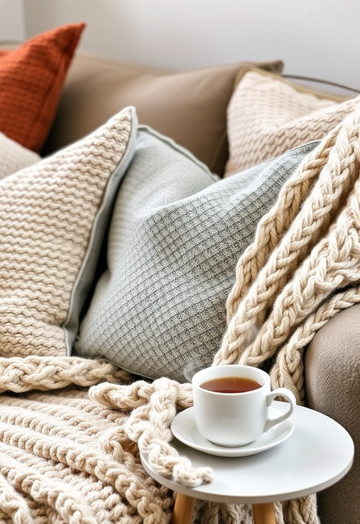 15 Cozy Home Decor Ideas to Turn Your Space into a Snug Retreat (You Won't Want to Leave!) - 1. Layered Textiles