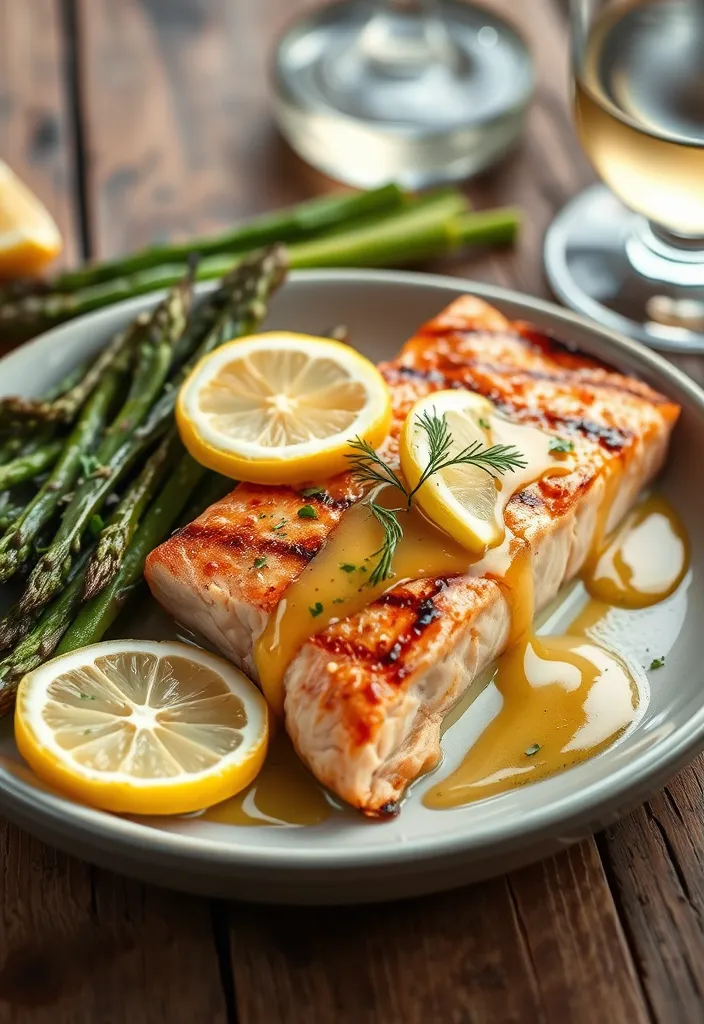 15 Romantic Valentine's Day Dinner Ideas That Will Melt Your Heart (Number 7 Is a Must-Try!) - 2. Grilled Salmon with Lemon Butter Sauce