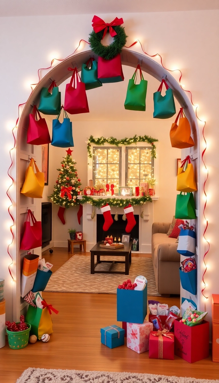 21 Stunning Christmas Archway Decor Ideas to Transform Your Indoor Space (You Won't Believe #14!) - 14. Interactive Advent Calendar Archway (You Won't Believe This!)