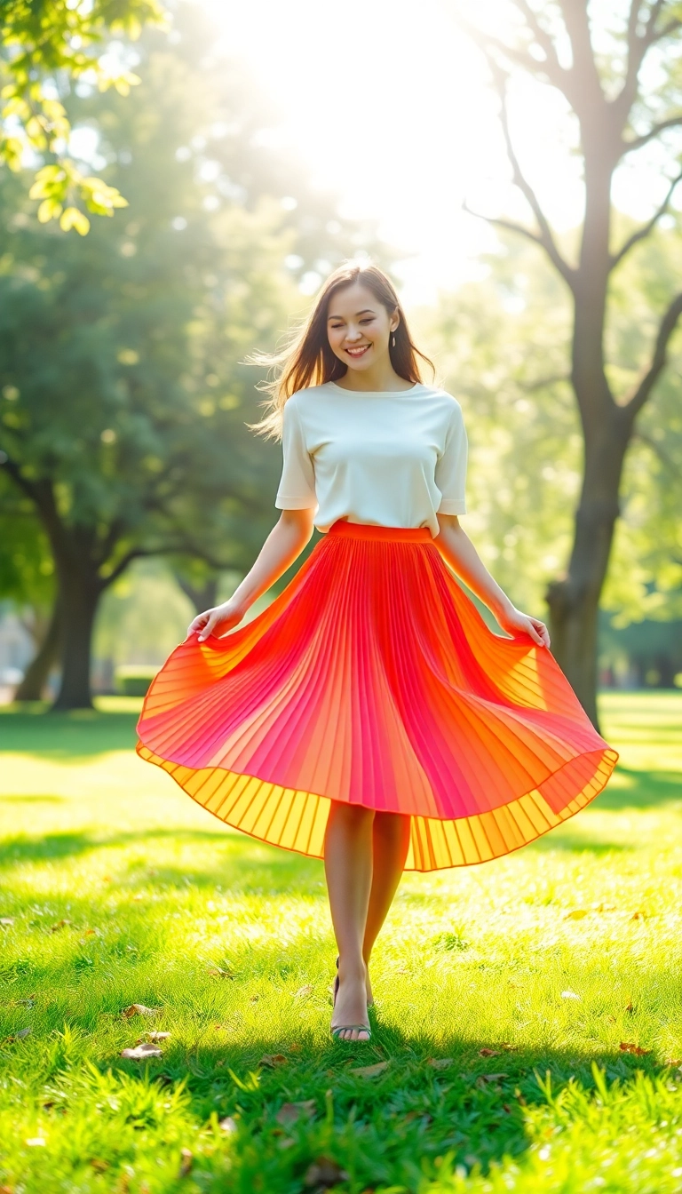 20 Thanksgiving Outfits That'll Make You the Star of the Dinner Table (You Won't Believe #11!) - 7. Playful Pleated Skirt