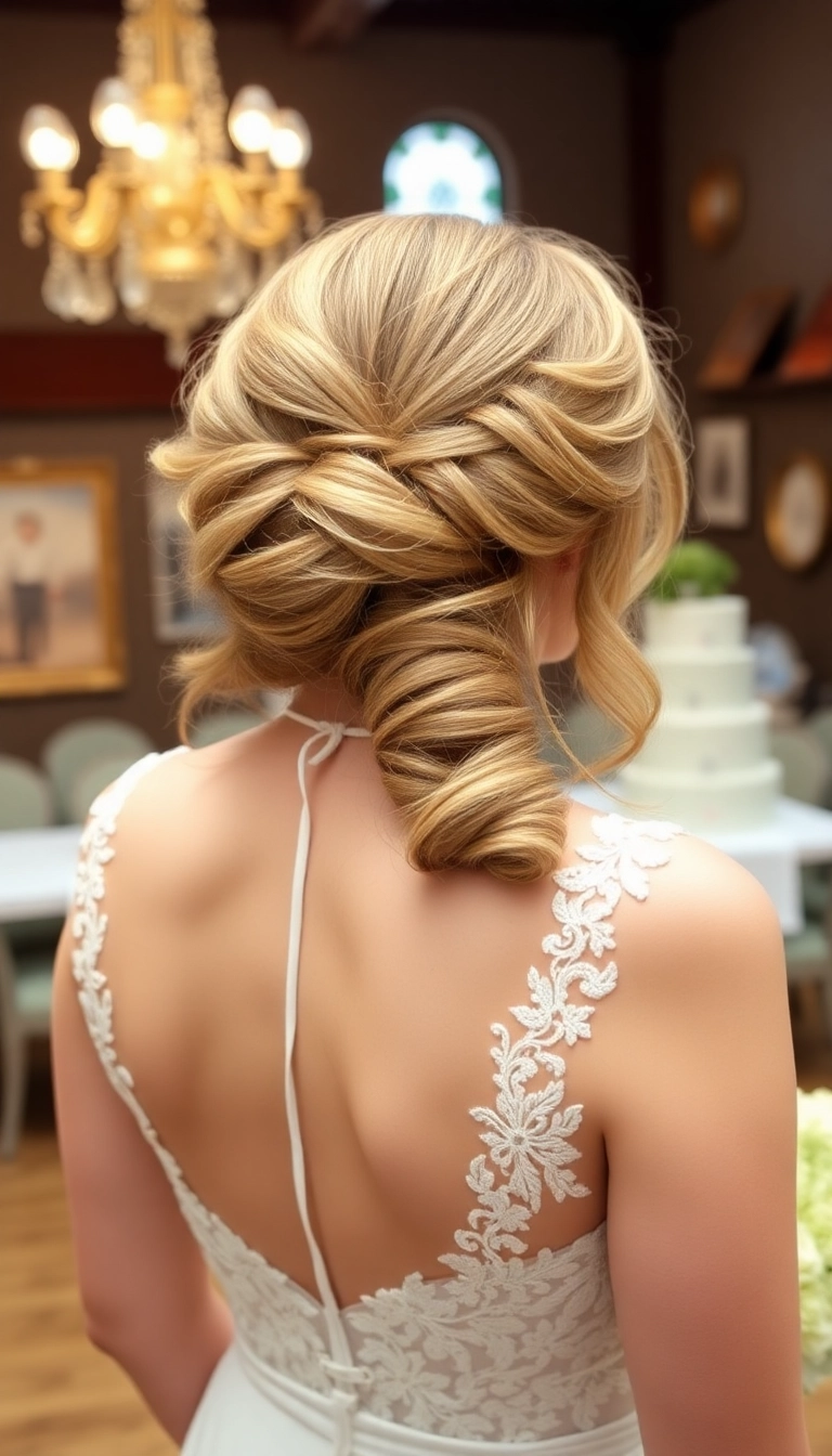 25 Romantic Wedding Hairstyles That Will Make Your Heart Melt (Especially #12!) - 16. Loose Waves with a Pin-up Twist