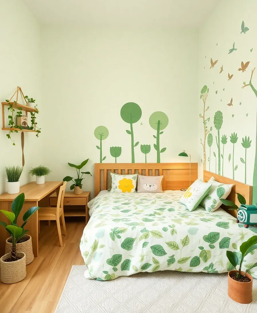 17 Adorable Greenboard Kids Room Ideas That'll Make Your Children Smile (Don't Miss #5!) - 2. Nature-Inspired Greenboard Decor