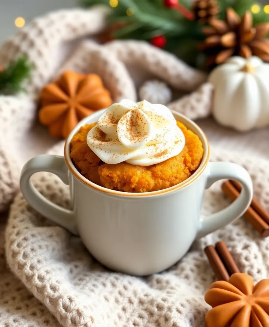 22 Easy Christmas Desserts You Can Make in Under 30 Minutes! - 19. Pumpkin Spice Mug Cake