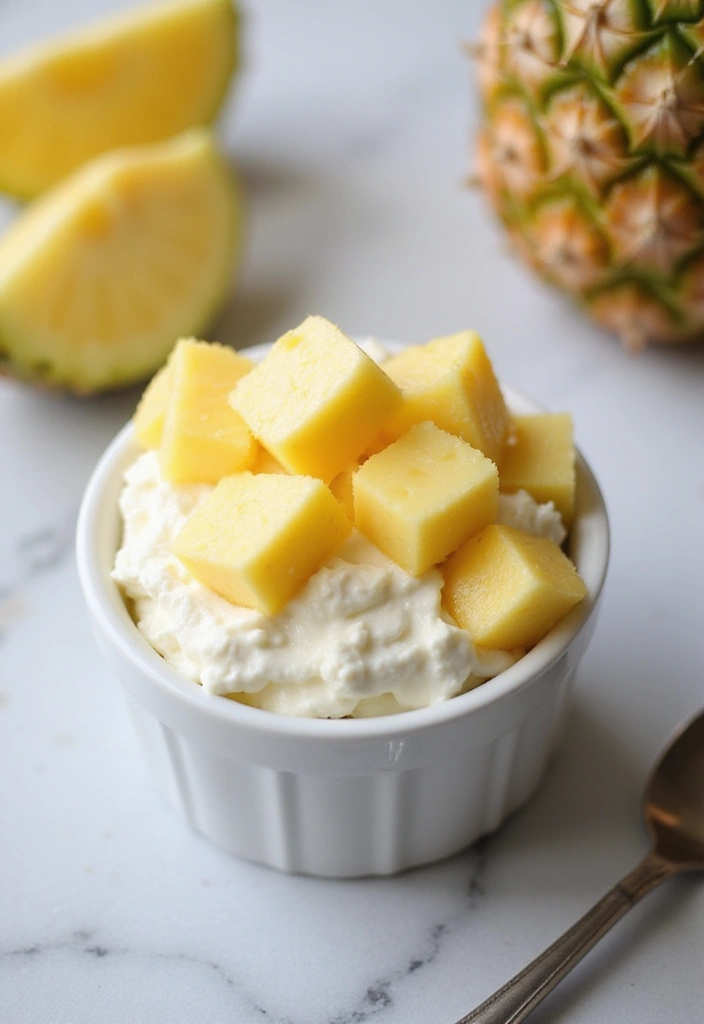 20 Healthy Snack Ideas That Are Quick and Easy to Make at Home (Say Goodbye to Junk Food!) - 7. Cottage Cheese with Pineapple