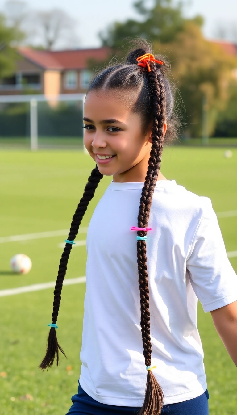 21 Cute and Easy Hairstyles for School That Will Make You the Trendsetter! - 8. Double Dutch Braids