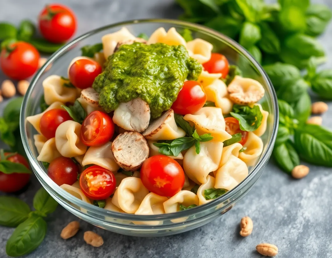 13 Seasonal Pasta Salad Recipes That Celebrate Fresh Ingredients All Year Long! - 6. Pesto Pasta Salad with Grilled Chicken