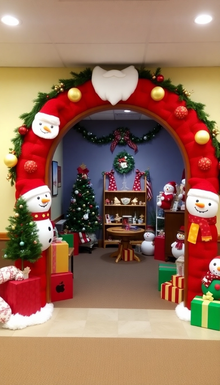 21 Stunning Christmas Archway Decor Ideas to Transform Your Indoor Space (You Won't Believe #14!) - 12. Themed Character Decor