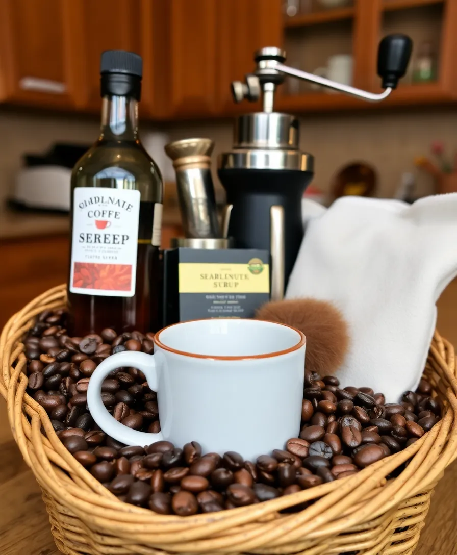 21 Creative Burr Basket Ideas That'll Make Your Best Friend Swoon! - 6. Coffee Lover's Dream