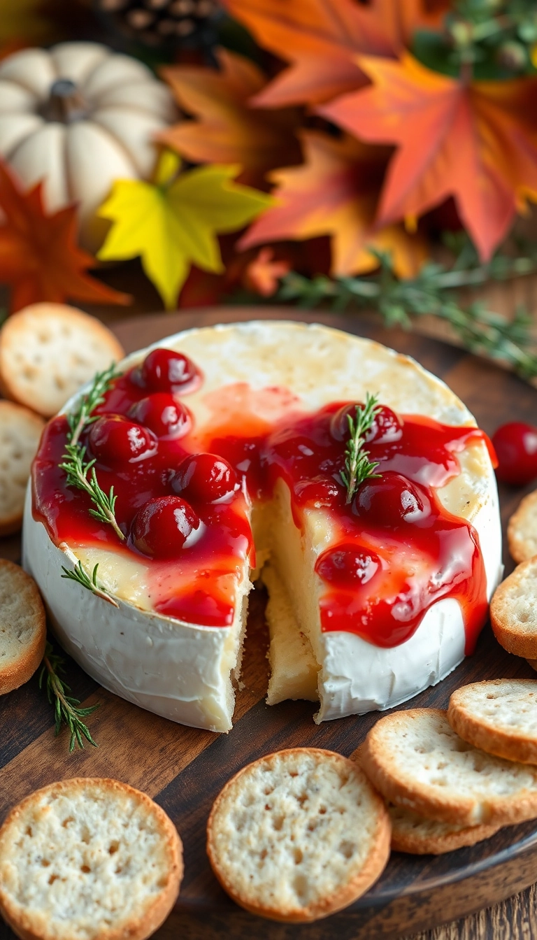 23 Thanksgiving Dinner Ideas That'll Make Your Feast Unforgettable! - 19. Baked Brie with Cranberries